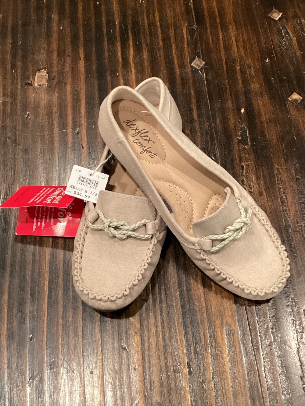 dexflex comfort Women's Light Taupe Braided Slip-On Loafers